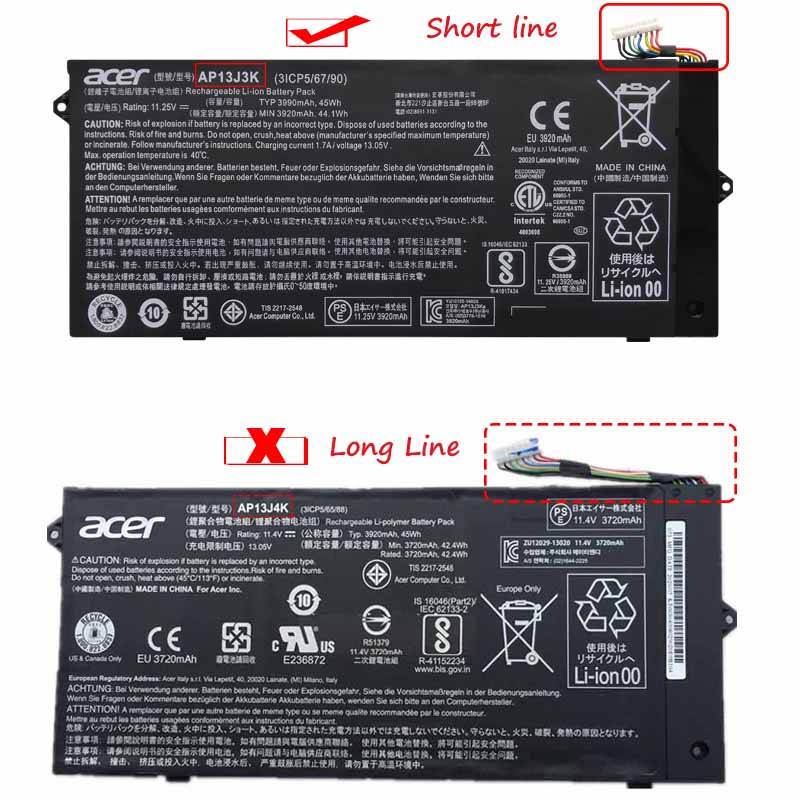 3990mAh 45Wh Batterie Acer Chromebook 11 C732-C6WU